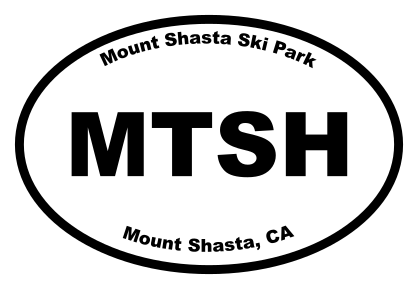 Mount Shasta Ski Park Oval Sticker