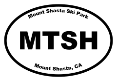 Mount Shasta Ski Park Oval Sticker
