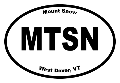 Mount Snow Oval Sticker