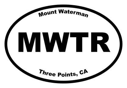 Mount Waterman Oval Sticker