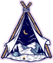 Mountain And Tent Vector Illustration