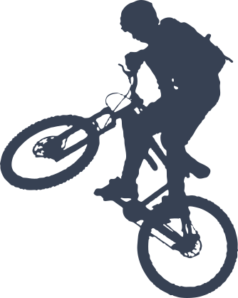 Mountain Biker Doing Tricks Sticker