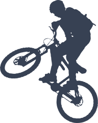 Mountain Biker Doing Tricks Sticker