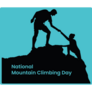 Mountain Climbing Day Blue Sticker