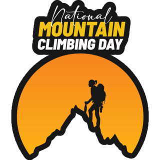 Mountain Climbing Day Sun Sticker