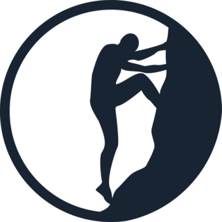 Mountain Climbing Silhouette Sticker