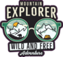 Mountain Explorer Graphic, Wild And Free Sticker