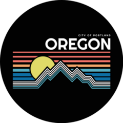 Mountain Illustration, Outdoor Adventure Oregon Sticker