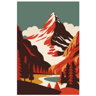 Mountain Matterhorn Swiss Alps Landscape Sticker