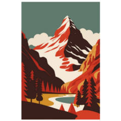 Mountain Matterhorn Swiss Alps Landscape Sticker
