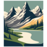 Mountain Matterhorn Swiss Alps Landscape Sticker