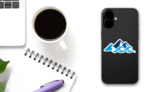 Mountain Ocean Sticker on a Phone (New) example
