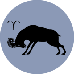 Mountain Ram (sheep) Aries Fire Zodiac Sticker