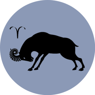 Mountain Ram (sheep) Aries Fire Zodiac Sticker