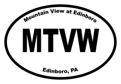 Mountain View at Edinboro Oval Sticker