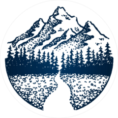 Mountain Vintage Stamp Sticker