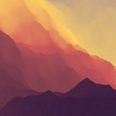 Mountainous Landscape Terrain Sticker