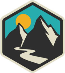 Mountains Valley Badge Sticker