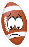 Mournful Cartoon Football Sticker