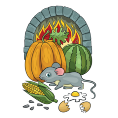 Mouse And Golden Egg Sticker