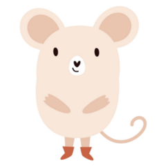 Mouse Animal With Boots Sticker