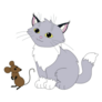 Mouse & Cat Sticker
