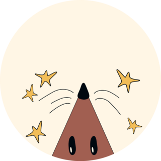Mouse Face Star Sticker