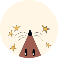 Mouse Face Star Sticker