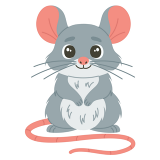 Mouse Holding Hands Sticker