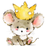 Mouse In Crown Sticker