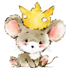 Mouse In Crown Sticker