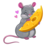 Mouse Loves Cheese Sticker