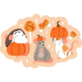 Mouse Pumpkin Sticker