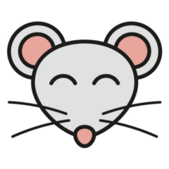 Mouse Smile And Laugh Sticker