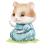 Mouse Smiling In Blue Dress Sticker