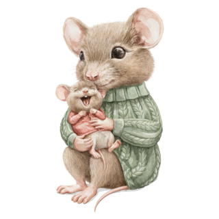 Mouse With Son Sticker 