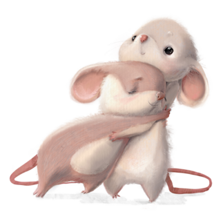 Mouses Lovely Hugs Sticker