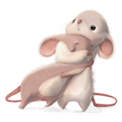 Mouses Lovely Hugs Sticker