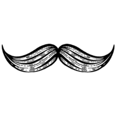 Moustache Sketch Sticker