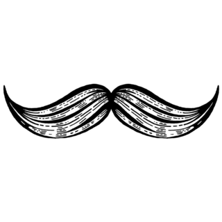 Moustache Sketch Sticker