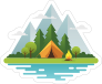 Moutain Camping Sticker