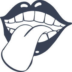 Mouth With Tongue Hanging Out Sticker
