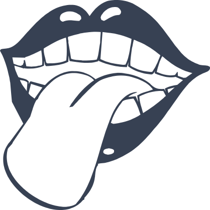 Mouth With Tongue Hanging Out Sticker