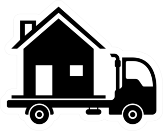 Moving Home Icon Sticker