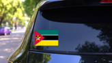 Mozambique Flag Sticker on a Rear Car Window (New) example