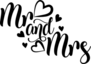Mr And Mrs Typography Sticker