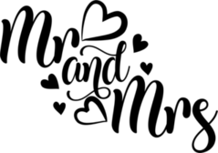 Mr And Mrs Typography Sticker