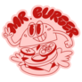 Mr. Burger Cute Burger Retro Cartoon Sticker