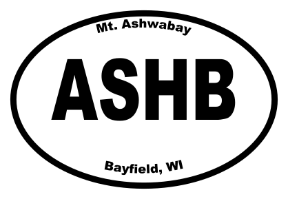 Mt. Ashwabay Oval Sticker