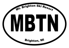 Mt. Brighton Ski Resort Oval Sticker